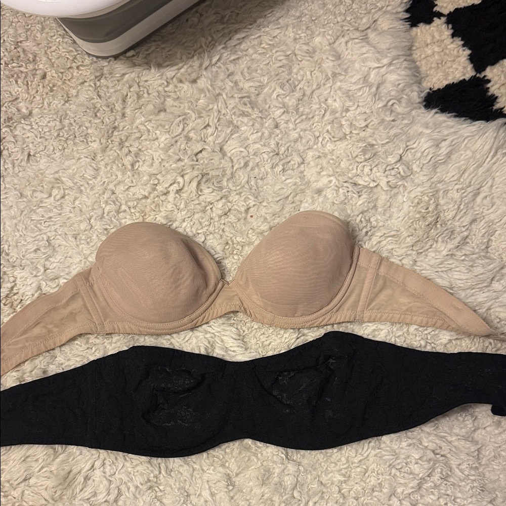 Wacoal Black and Tan Lace Bras